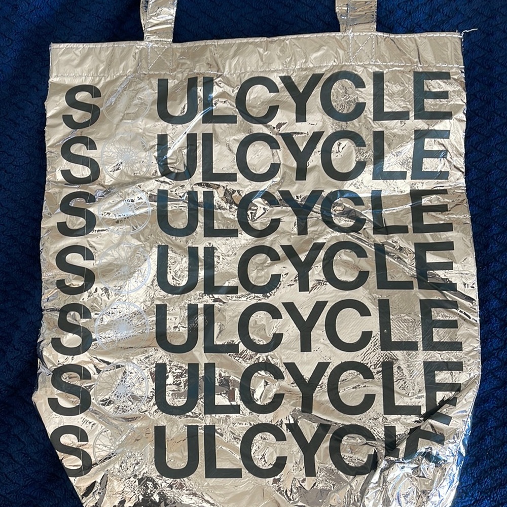 Soulcycle Silver tote/workout bag.
